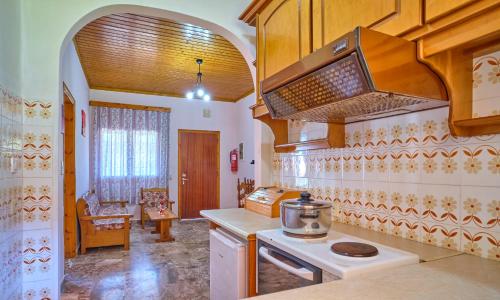 Virtuvė arba virtuvėlė apgyvendinimo įstaigoje Theodora Apartments Agios Stefanos Corfu