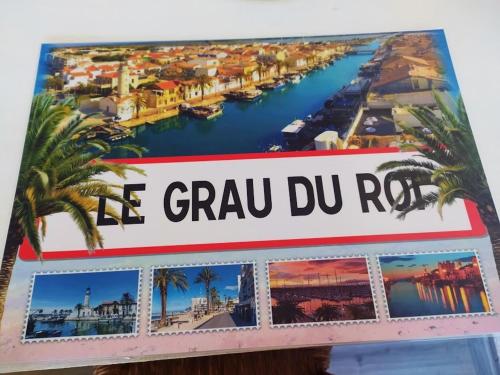 a sign with a picture of the grand do rico at ALAMANDA STUDIO LE GRAU DU ROI - in Le Grau-du-Roi