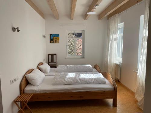 Postel nebo postele na pokoji v ubytování Haus Aurelia