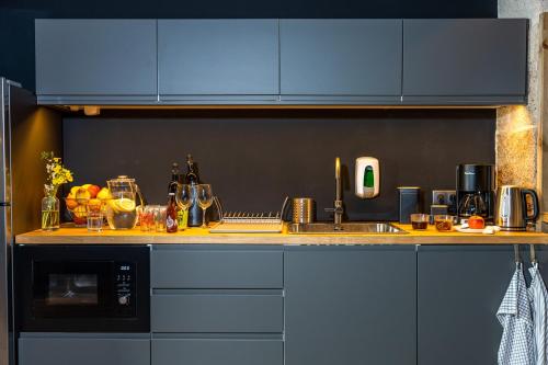 Dapur atau dapur kecil di Olá Vida - Hostel Caminha