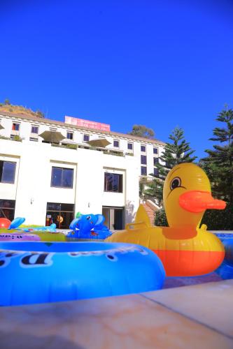 a rubber duck in a pool in a playground at Haile Resort-Gondar in Gonder