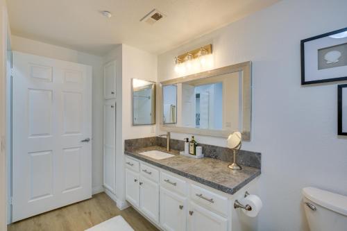 a bathroom with a sink and a toilet at Modern Pet-Friendly San Diego Vacation Rental in San Diego