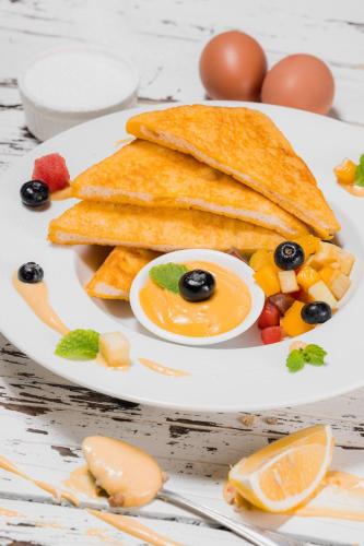 Eten bij of ergens in de buurt van het hotel

