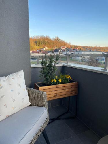 Balkón nebo terasa v ubytování Apartman Eva, moderan stan u srcu Zagorja