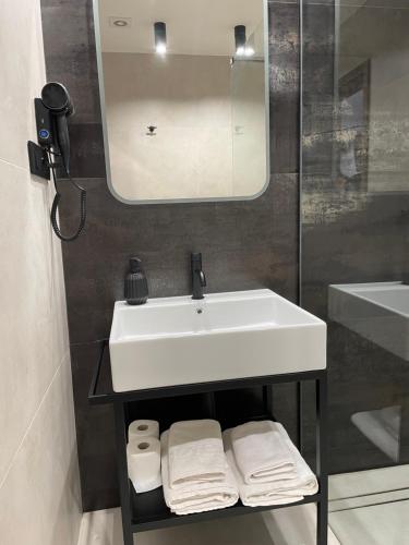 Koupelna v ubytování Hotel Jaśmin