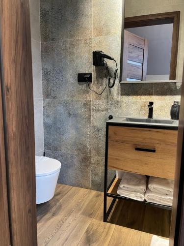 Koupelna v ubytování Hotel Jaśmin