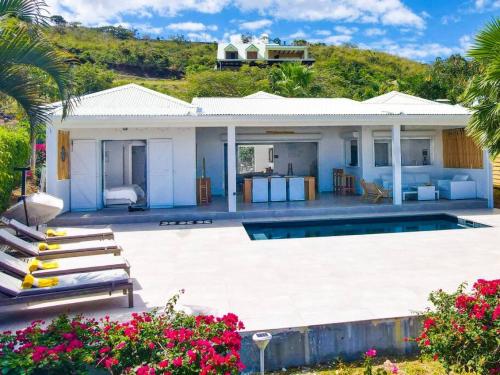 Zahrada ubytování Villa les Yuccas, private pool, 5 min from Grand Case