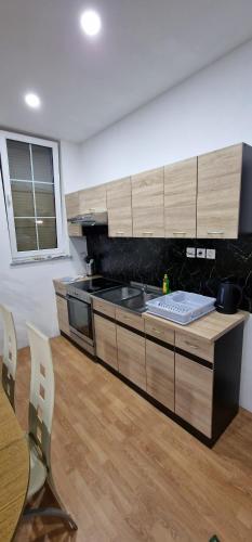 Kuchyň nebo kuchyňský kout v ubytování APARTMAN MURKO P-3