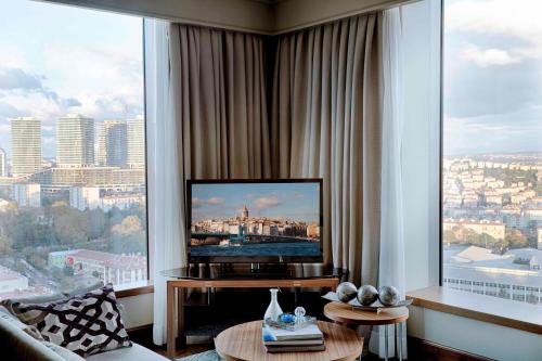 TV a/nebo společenská místnost v ubytování Renaissance Istanbul Polat Bosphorus Hotel