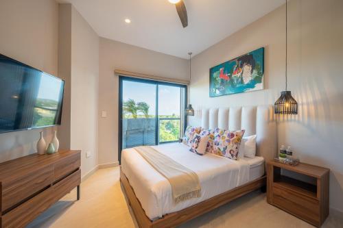 Postel nebo postele na pokoji v ubytování Kippal - Modern Oasis - ApartHotel