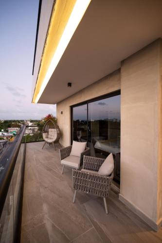 Balkón nebo terasa v ubytování Kippal - Modern Oasis - ApartHotel