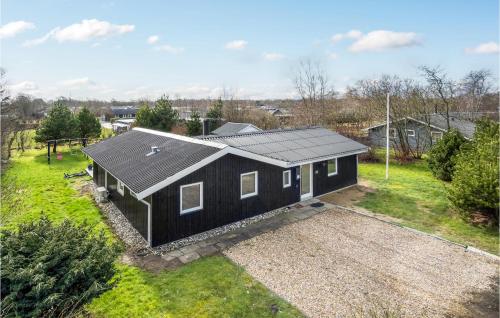 an overhead view of a black house at Stunning Home In Hemmet With Kitchen in Hemmet