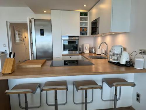 Dapur atau dapur kecil di Le Touquet Beach, Front de Mer & Garage