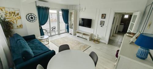 TV a/nebo společenská místnost v ubytování Apartament 1 Mai bloc nou-Self check-in
