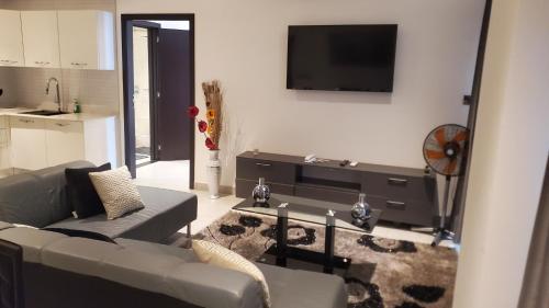 Μια τηλεόραση ή/και κέντρο ψυχαγωγίας στο Signature GH Luxury Apartments Studio-One bed-Two bed