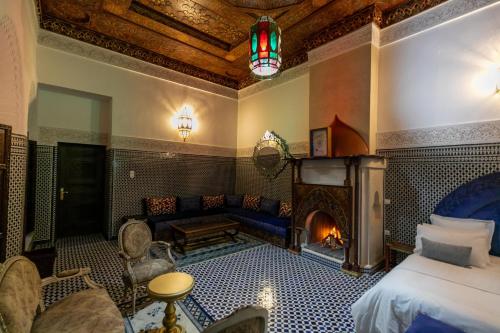 Riad Semlaliaにあるベッド
