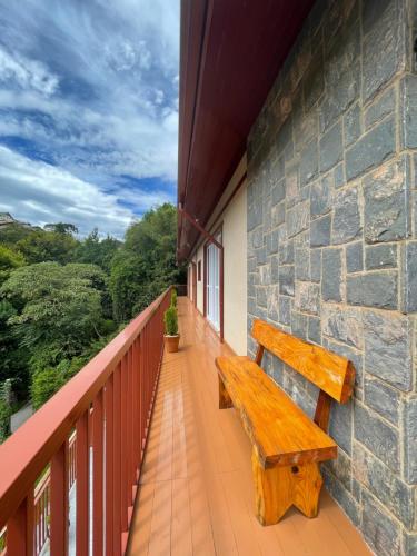 Ein Balkon oder eine Terrasse in der Unterkunft Pousada Aconchego na Montanha