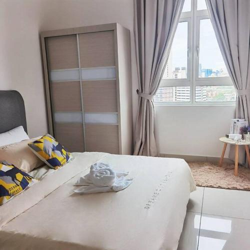 Katil atau katil-katil dalam bilik di Titiwangsa 6PX near monorail PWTC Infinity pool