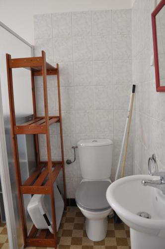 een badkamer met een toilet en een wastafel bij 2 pièces calme et fonctionnel in Cagnes-sur-Mer