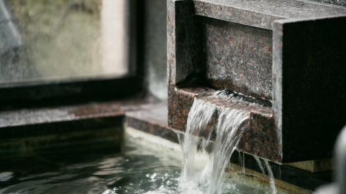 a fountain with water coming out of it at Doggy's Izujogasaki in Ito