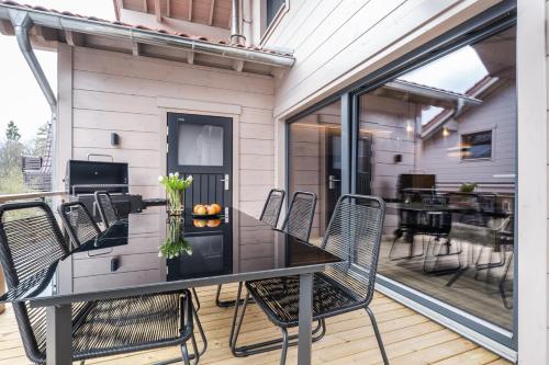 Balkoni atau teres di Bergwaldchalet Komfort