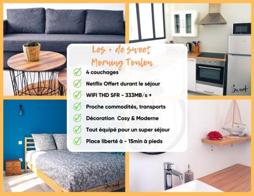 Photo de la galerie de l'établissement Netflix I Molotov I Lit 160x200 I Proche Gare et Centre ville I 39m2 I WIFI, à Toulon