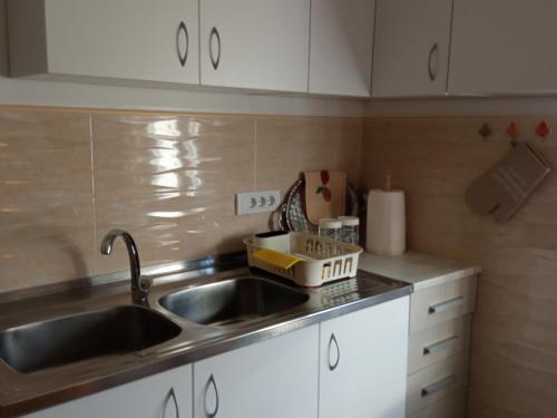 a kitchen with a sink and a counter top at Verina kuća in Kosjerić