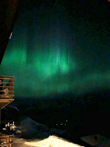 an image of the northern lights in the sky at Skarsnuten Panorama 61, Hemsedal in Hemsedal