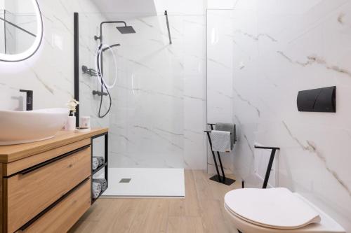 Koupelna v ubytování PENTHOUSE J&A