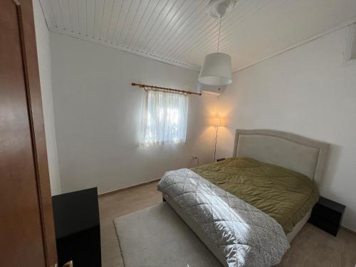 - une chambre avec un lit et une fenêtre dans l'établissement Koko's summer house, à Nea Makri