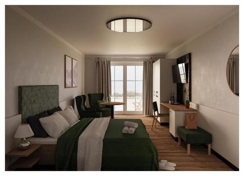 Katil atau katil-katil dalam bilik di Wirt z´Uttlau Familienhotel Höng