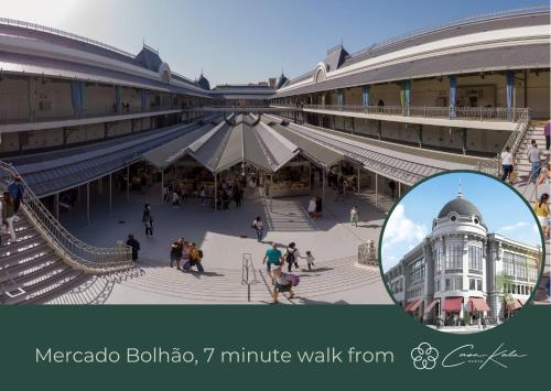 a view of a building with people walking around it at Casa Kala in Porto