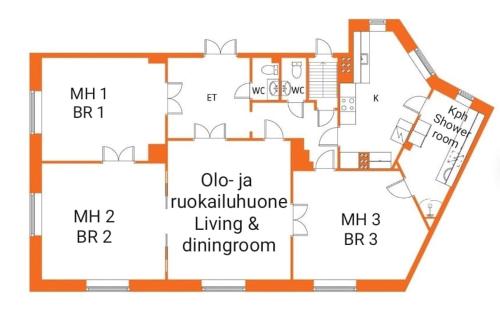 Půdorys ubytování Ilves Residence 144m2