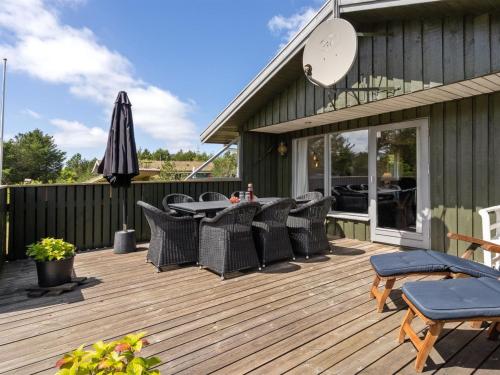 Balkón nebo terasa v ubytování Holiday Home Birghir - 1-5km from the sea by Interhome