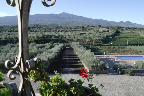 a view from the garden of a winery at Feudo Vagliasindi -Wine Experience- in Randazzo