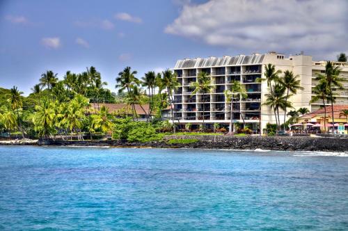 a view of the hotel from the water at Kona Alii 304 in Kailua-Kona