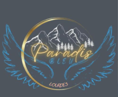 a logo for paraglidersider is shown with mountains at Le Paradis Bleu in Lourdes
