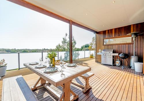 Vista de un río cerca de esta casa vacacional