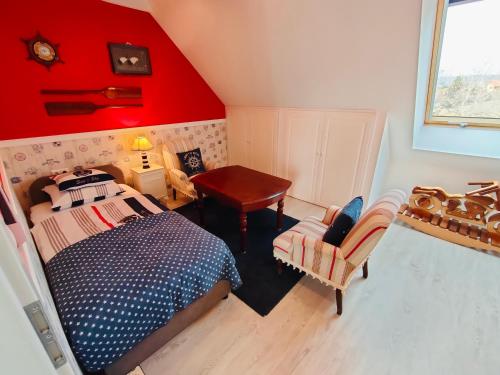 Posteľ alebo postele v izbe v ubytovaní Lake House