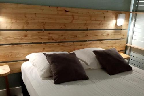 Säng eller sängar i ett rum på Gîte et chambre d'hôtes Chez Marie