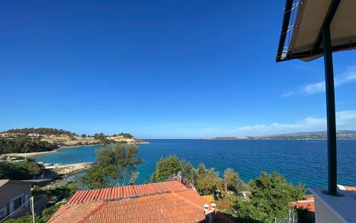 a view of the ocean from a house at THEKLI STUDIOS in Argostoli