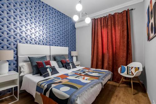 Krevet ili kreveti u jedinici u objektu Beautiful Room in Heart of Madrid