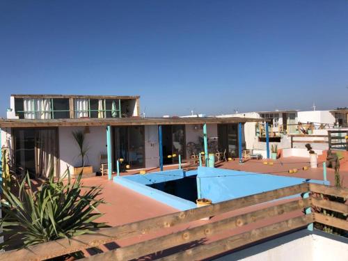 a view of a house with a swimming pool at Surf HouseMaroc in Essaouira