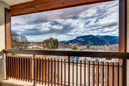 a balcony with a view of the mountains at Complex Silver Hills in Smolyan