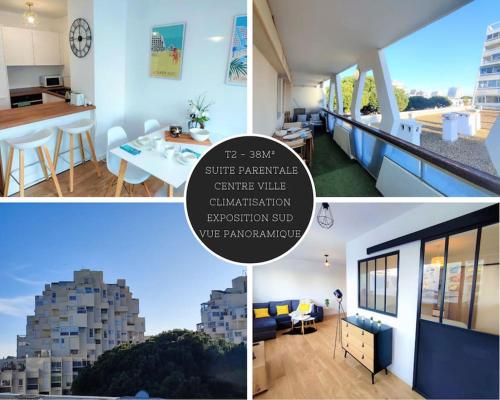 GRAND VOILE - Hyper centre, Climatisation, Vue panoramique sur l'architecture de La Grande Motte