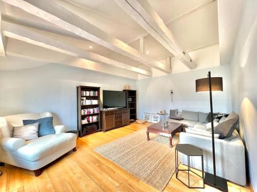 Et opholdsområde på Ferienhaus Schlossstraße