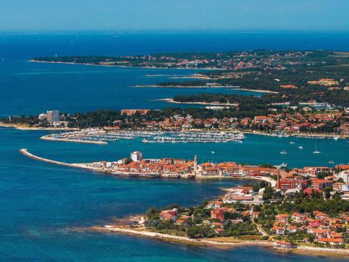 an aerial view of a small island in the water at Apartment Penthouse Mira by Interhome in Umag