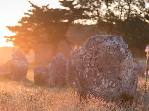 a group of large rocks in a field at Apartment Les Villas du Men Du-2 by Interhome in Carnac