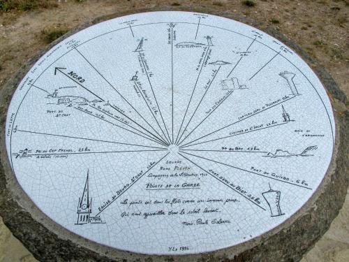 a drawing of a map on a rock at Holiday Home l'Emeraude by Interhome in Matignon