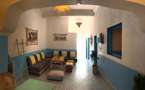 Χώρος καθιστικού στο Surf HouseMaroc